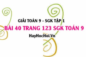 Giải bài 40 trang 123 SGK Toán 9 tập 1
